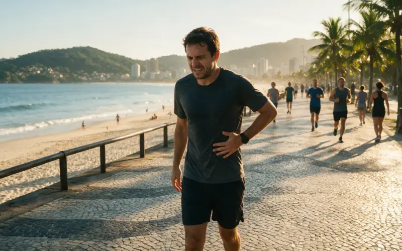 A pontada no lado não é falta de fôlego: ela vem de onde você não está olhando