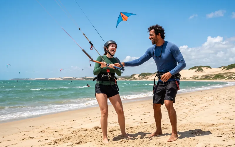 Onde aprender kite no Nordeste: a curadoria com nota de quem velejou lá