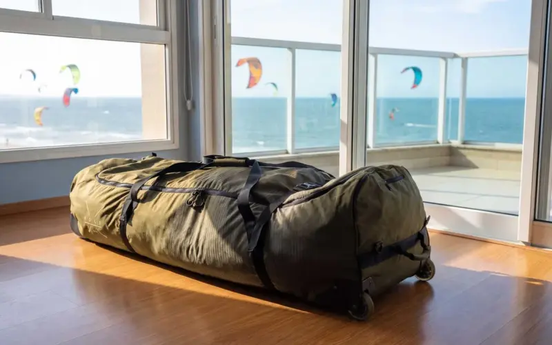 Sarcófago de kitesurf: a ordem das camadas que protege a prancha