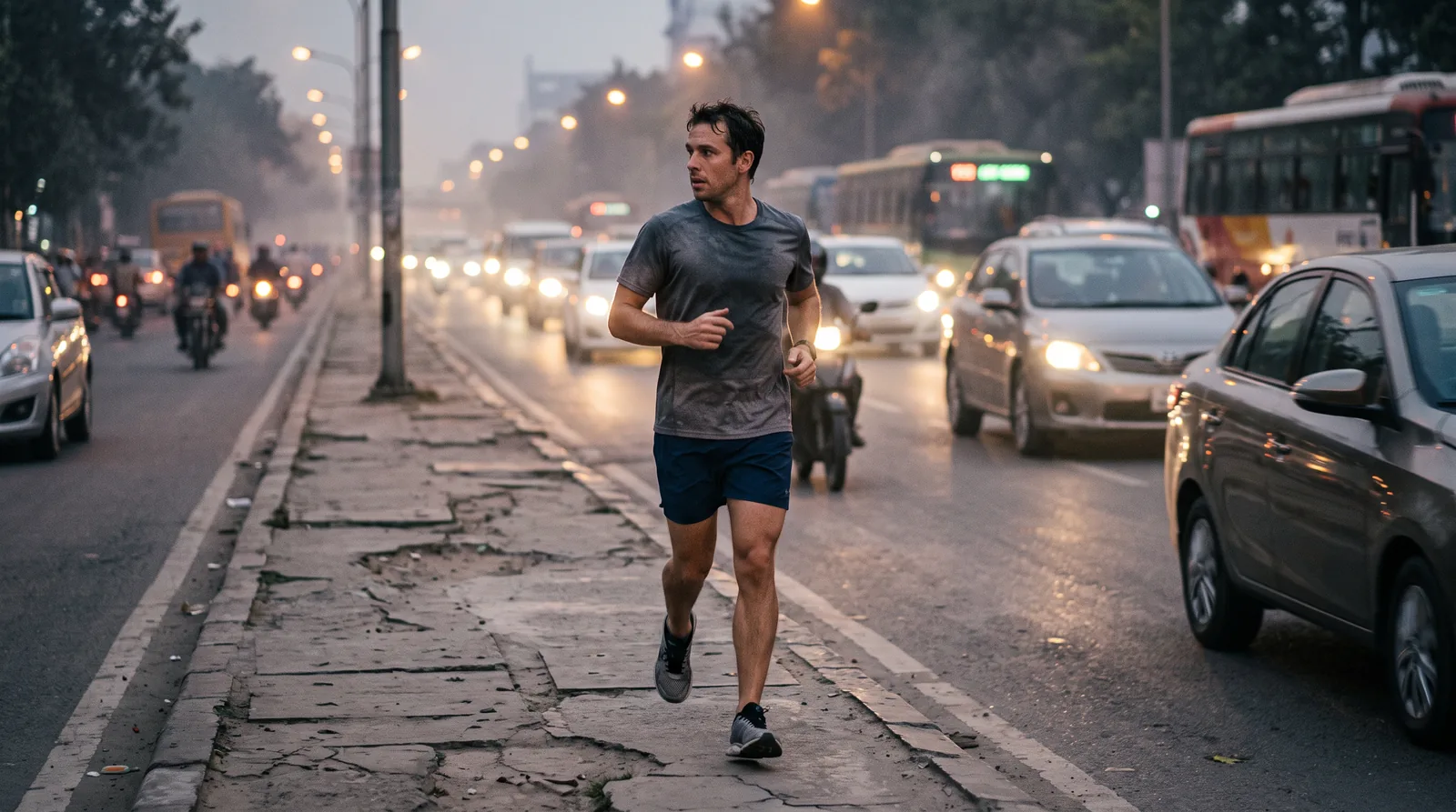 Correr na rua não é igual em todo lugar: o que muda no ar, no trânsito e no plano B