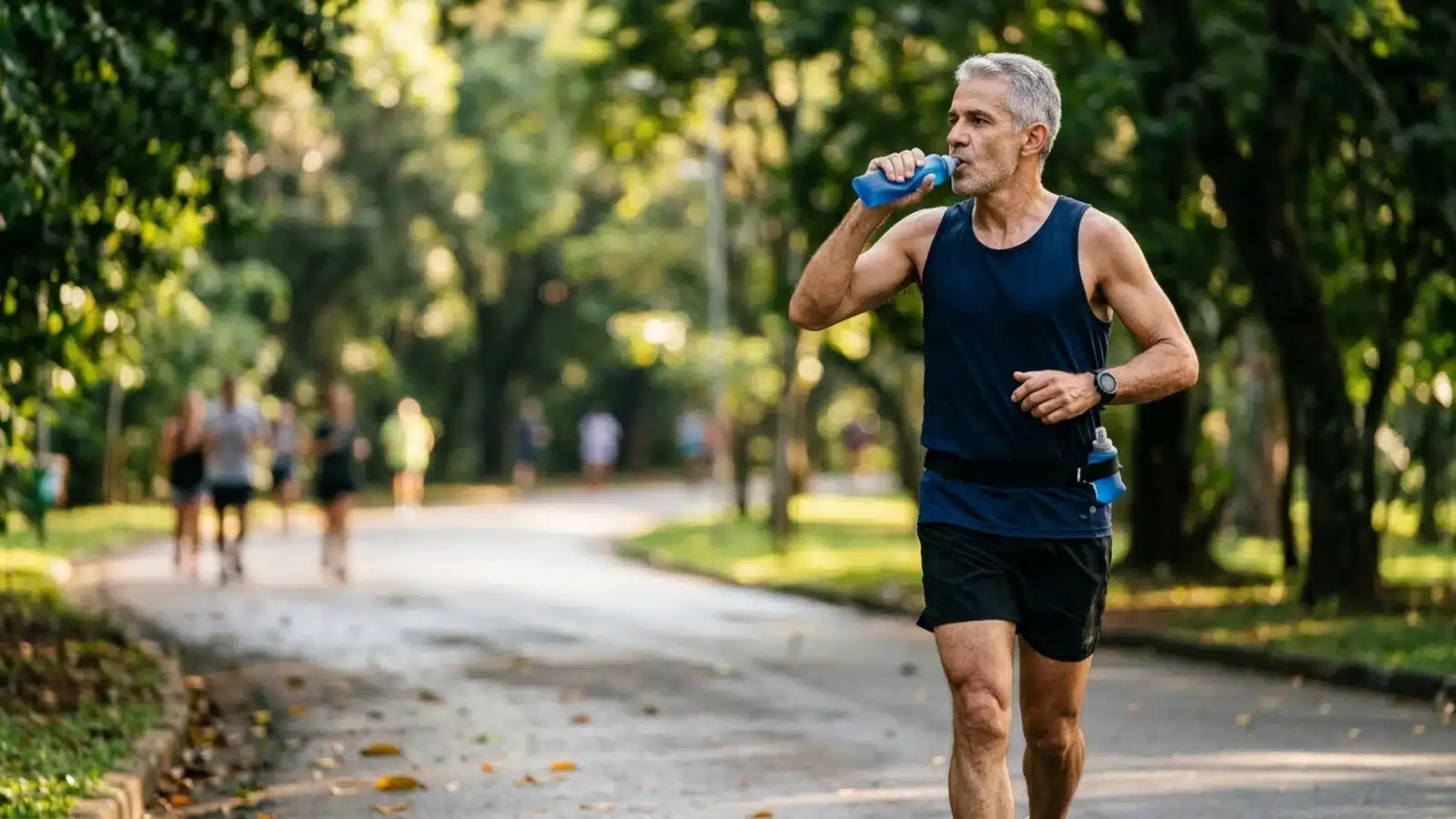 Hidratação depois dos 50: por que a sede avisa tarde e como beber no treino