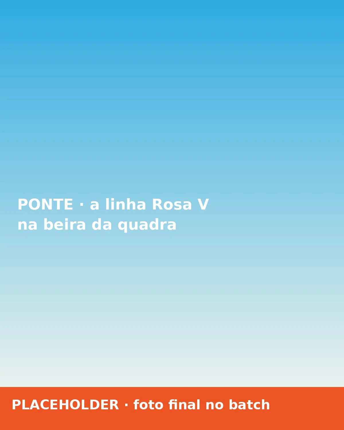 Linha Rosa V na beira da quadra de areia