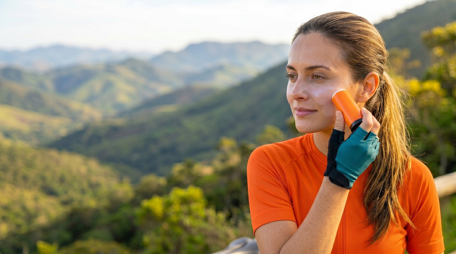 Linha de proteção Rosa V para ciclismo, antiatrito e protetor solar