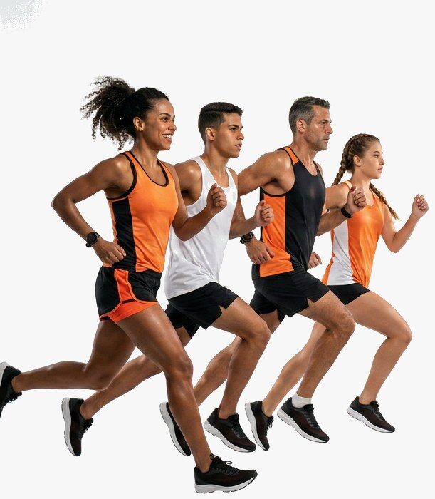 Corredores em ritmo, do amador ao profissional